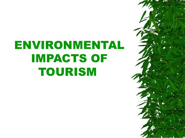 Tourism and the Environment By Kimani Wiseman