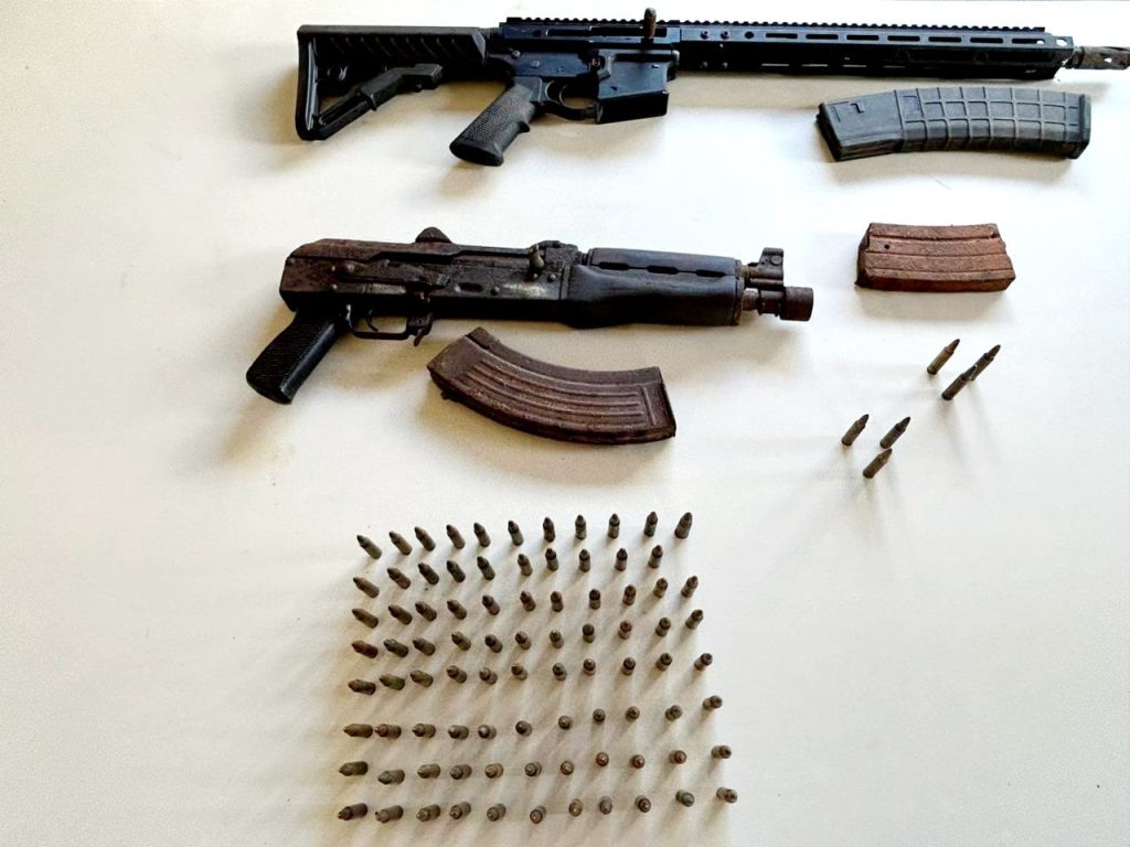 GUNS AND AMMUNITION DISCOVERED DURING A JOINT OPERATION IN BOWER MOUNTAIN