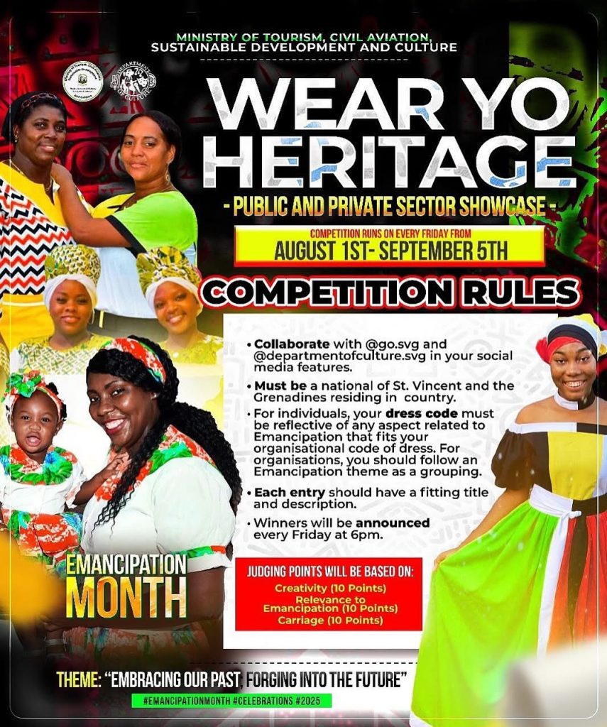 Vincentians Urged to “Wear Yo Heritage” Every Friday Until September 5th