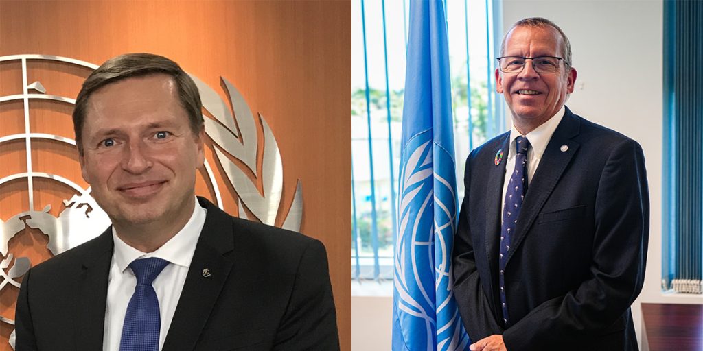 Simon Springett, right Stein R. Hansen, left