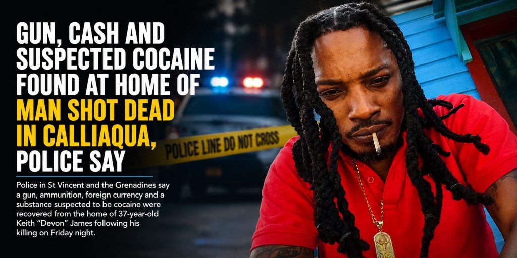 Gun, cash and suspected cocaine found at home of man shot dead in Calliaqua, police say